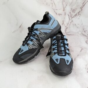 NRS Shoes Women 10 Canoe Rafting Nylon Tie Water Wetshoes Lace Blue Black